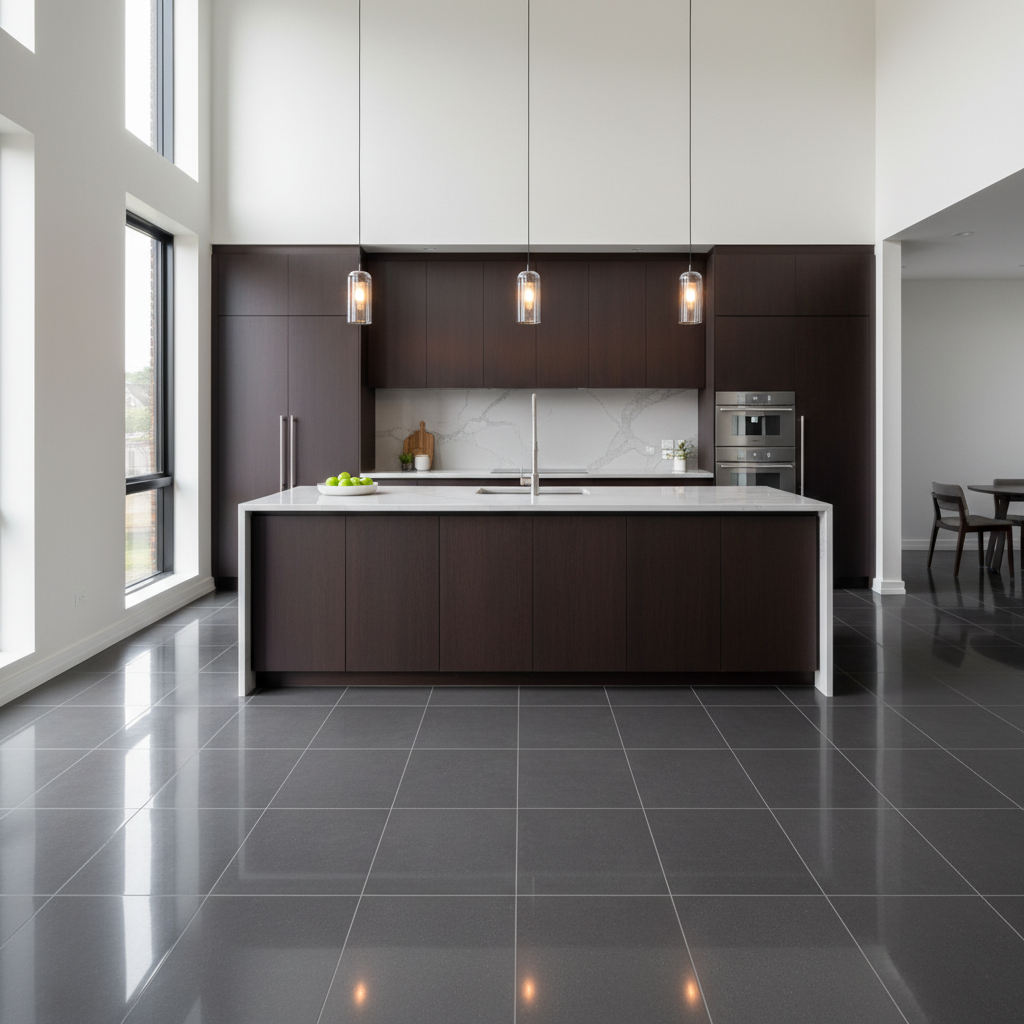 Tile flooring installation